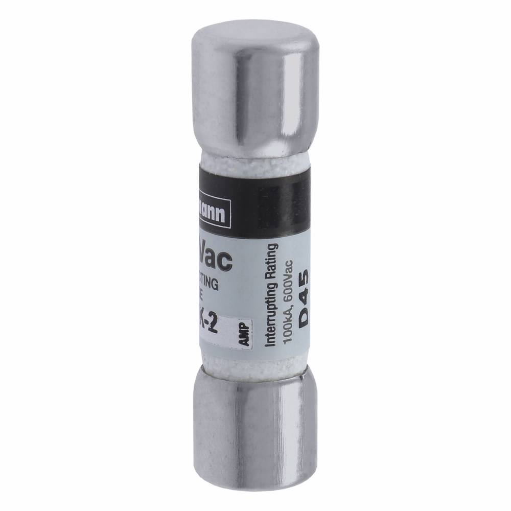 Bussmann Limitron™ KTK-2 Fast Acting Midget Fuse, 2 A, 600 VAC, 100000 A Interrupt, Class: Supplemental, Cylindrical Body
