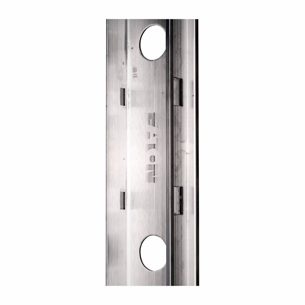 EATON XBANS35PL Raised Slotted DIN Rail, 2 m L x 35 mm W x 58 mm H, Aluminum