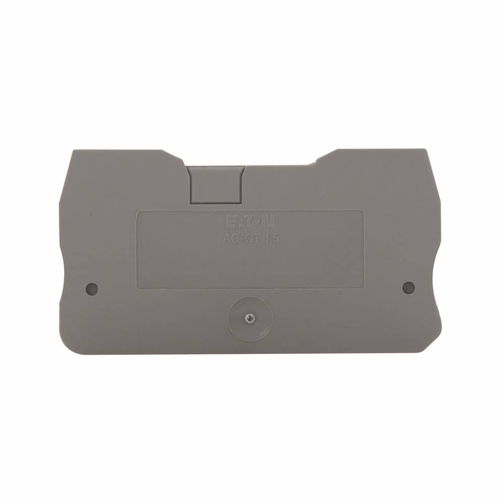 EATON XBACQT15 End Cover, For Use With XB Series XBQT15/XBQT15PE IDC Single Level Terminal/Ground Block, Gray