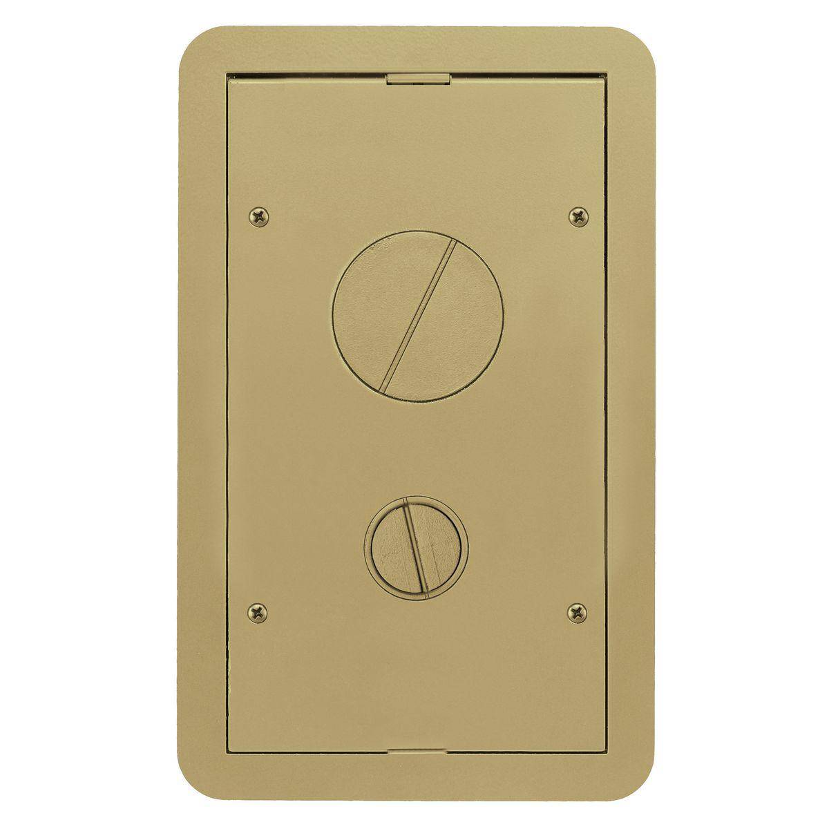 Wiring Device-Kellems 24GCFFCVRBRS Fabricated Furniture Feed Standard Sized Carpet Cover, 11.69 in L x 7.19 in W, Cast Aluminum