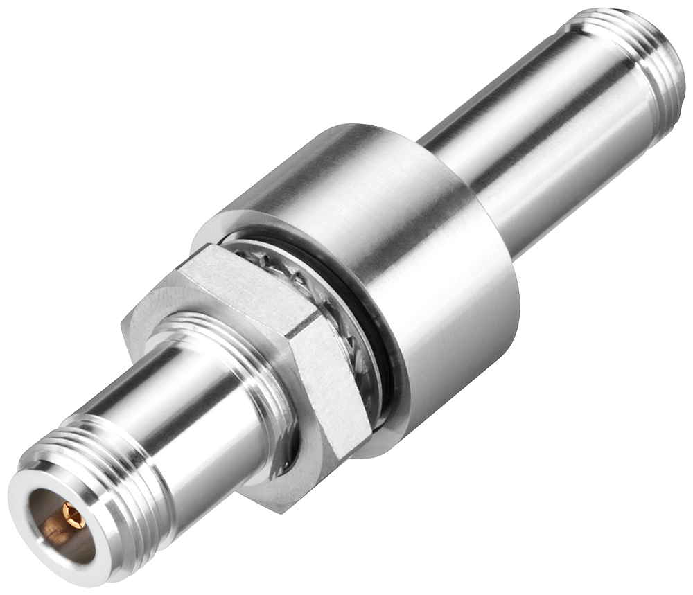 Siemens 6GK57982LP102AA6 Feed-Through Lightning Protector Panel, For Use w/ SCALANCE W Antenna, 2000 to 6000 MHz Transmission Frequency, 0.2 dB Insertion Loss, 50 Ohm Impedance, -40 to 85 deg C, IP68