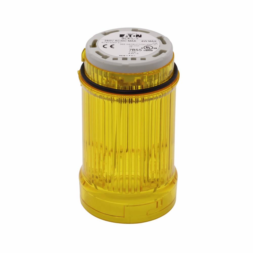 EATON SL4-L24-Y Light Module With LED, 24 VAC/VDC, 40 mm Dia, Yellow
