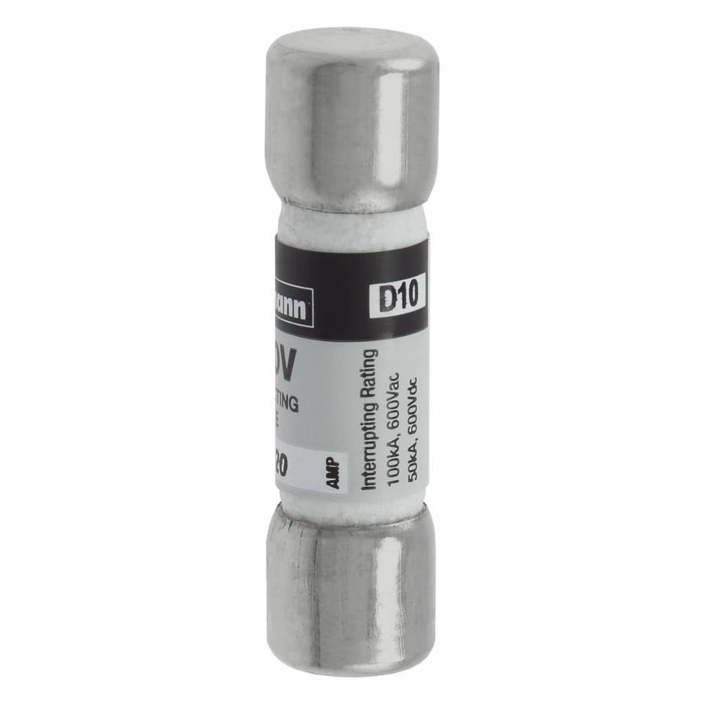 Bussmann KLM-20 Fast Acting Fuse, 20 A, 600 VAC/VDC, 100/50 kAIC Interrupt, Class: Supplemental, Cartridge Body