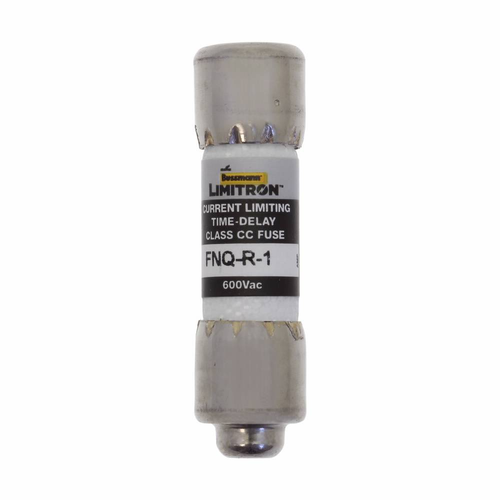 Bussmann CC-Tron® FNQ-R-1 Current Limiting High Inrush Time Delay Fuse, 1 A, 600 V, 200 kAIC Interrupt, CC Class, Cylindrical Body