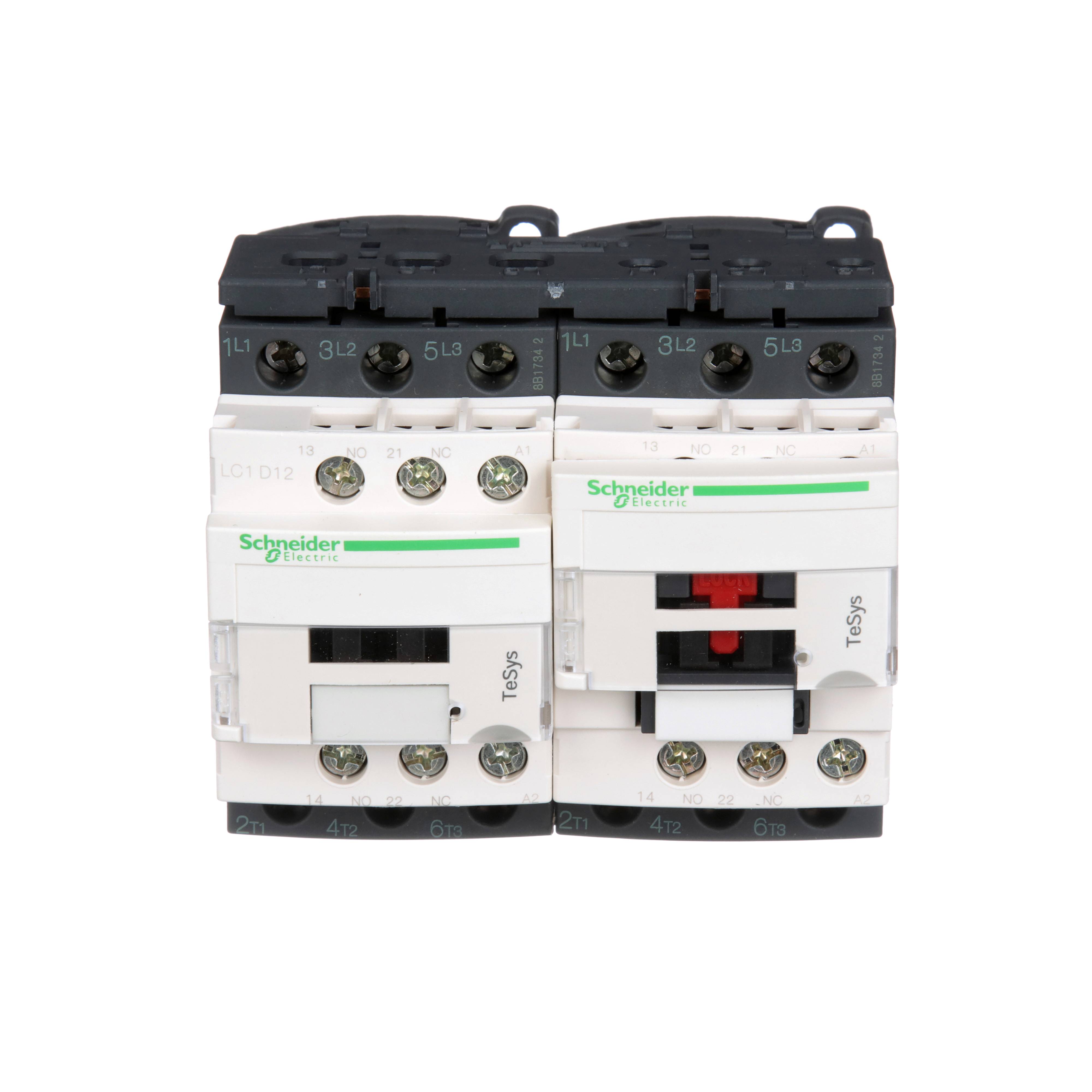 Square D™ TeSys™ D LC2D12G7 D-Line Mechanical Standard IEC Contactor, 120/690 VDC, 300 VDC V Coil, 12/25 A, 3NO Contact, 3 Poles