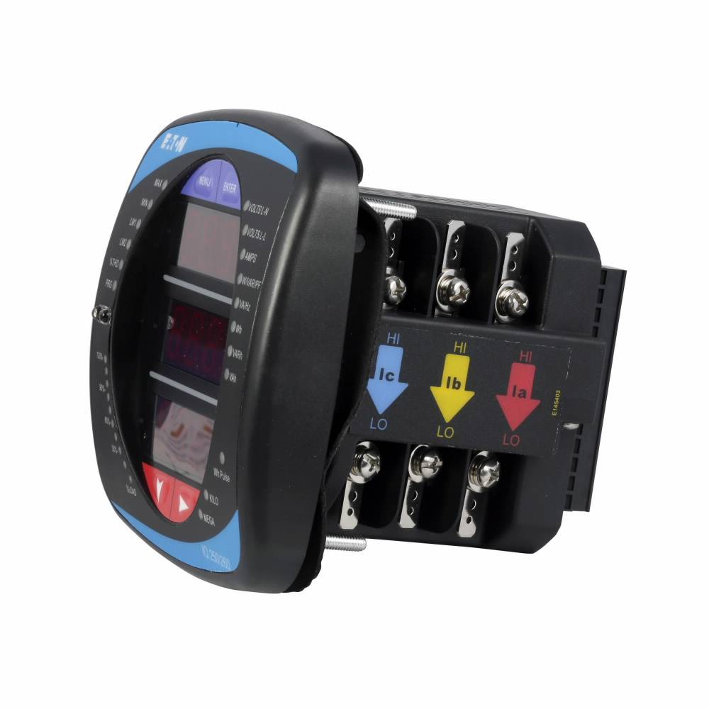 EATON IQ260MA65400 Electronic Power Quality Meter With Integral Display, 24 to 48 VDC, 5 A, LED Display, Modbus RTU/ASCII/RS485 KYZ Output/DNP 3.0 Communication