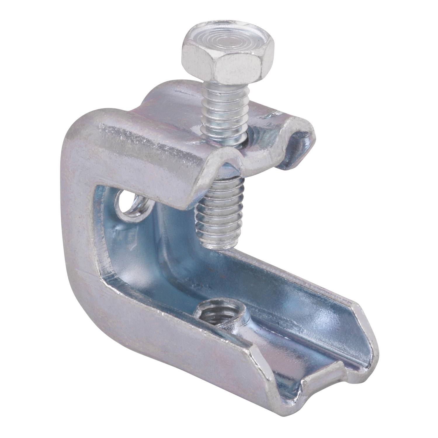 Steel City® BC2-TB Beam Clamp, 5/16-18 Rod, 3/4 in THK Flange, 300 lb Load, Steel, Electroplated