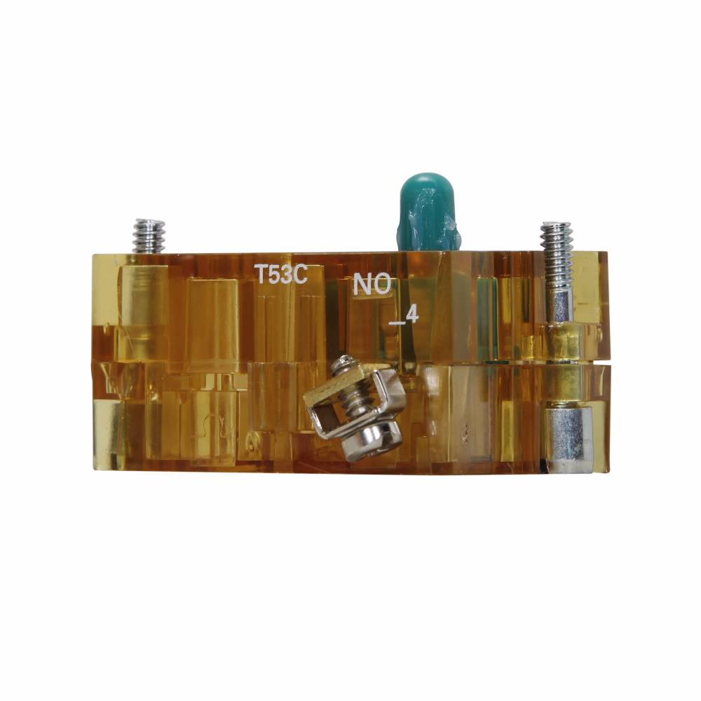 EATON 10250T53C Heavy Duty Standard Contact Block, 30.5 mm, 1NO Contact, 10 A at 600 VAC, 5 A at 250 VDC Contact, Silver Contact, Amber