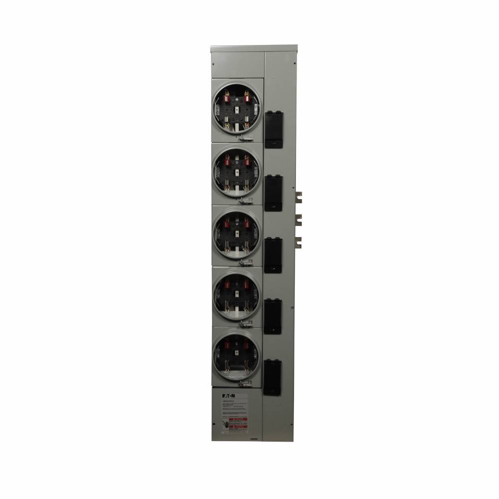 EATON 1MM512RRLBC 5-Socket 4-Jaw B-C Phase Multiple Metering Meter Stack Module, 120/240 VAC, 125 A, 1 ph Phase, 3 Wires