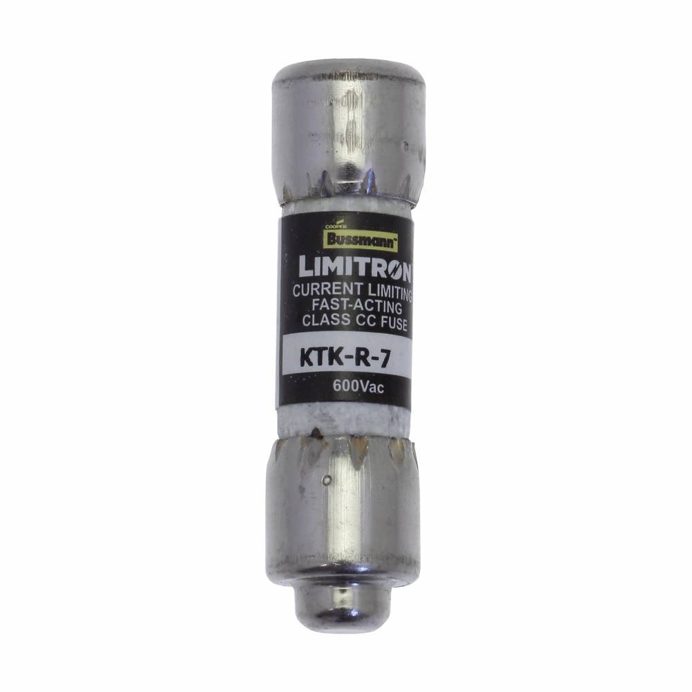 Bussmann Limitron™ KTK-R-7 Fast Acting Fuse, 7 A, 600 V, 200 kA Interrupt, CC Class, Cylindrical Body