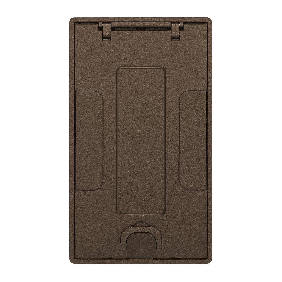 Wiring Device-Kellems SystemOne ScrubShield® 24GTCVRBRZC Flush Style Recessed Standard Floor Box Cover With Insert, 10.69 in L x 6.19 in W, Cast Aluminum