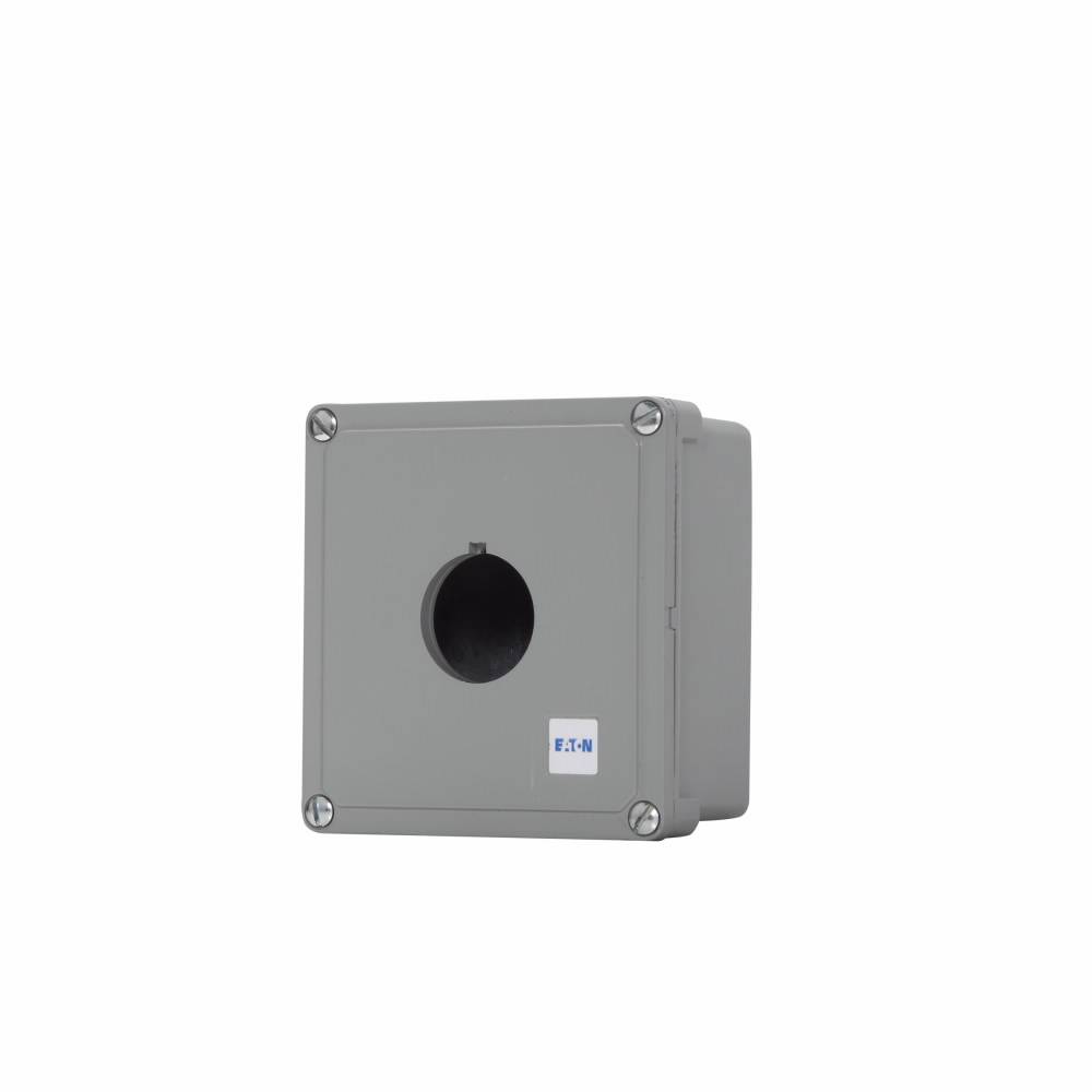 EATON 10250TN1 1-Element Heavy Duty Oiltight/Watertight Pushbutton Enclosure, 5-3/4 in L x 4 in W x 3-3/4 in D, NEMA 4/4X/12/13, Die Cast Zinc