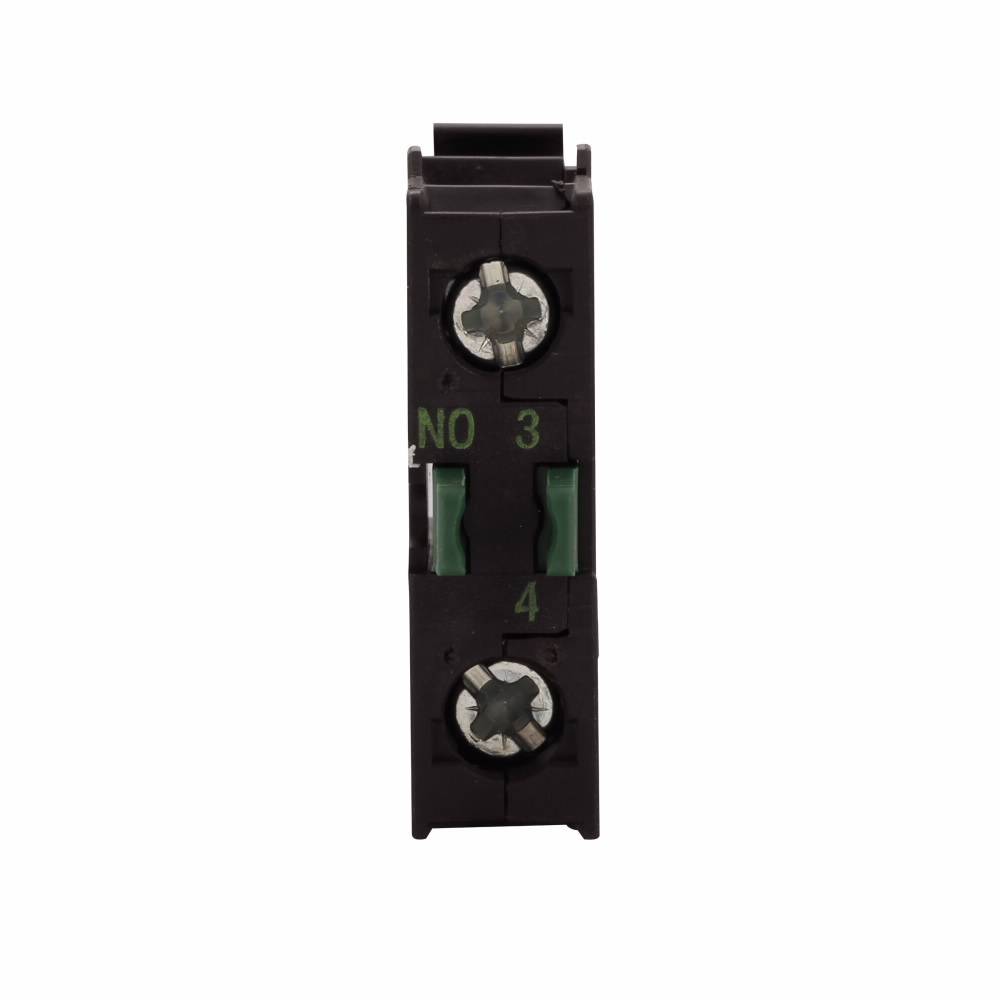 EATON RMQ-Titan® M22-KC10-B100 Emergency Stop Non-Illuminated Contact Block, 22.5 mm, 1NO Contact, 6 A at 240 VAC, 3 A at 24 VDC Contact, Black
