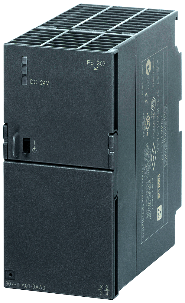 Siemens SIPLUS 6AG13071EA017AA0 S7-300 PS 307 Stabilized Power Supply Module, 120/230 VAC Input, 24 VDC Output, 1.2/2.3 A Input, 5 A Output