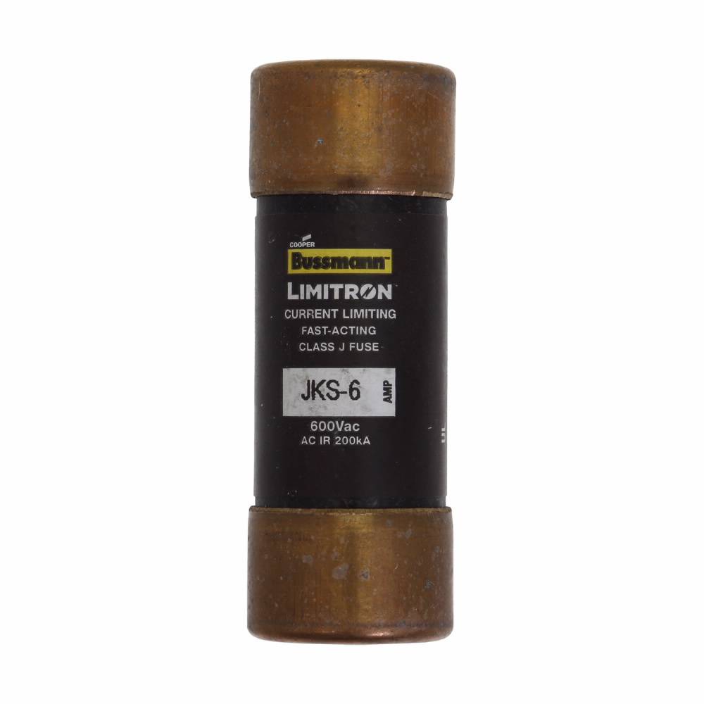 Bussmann Limitron™ JKS-6 Current Limiting Fast Acting Fuse, 6 A, 600 V, 200 kAIC Interrupt, J Class, Cylindrical Body