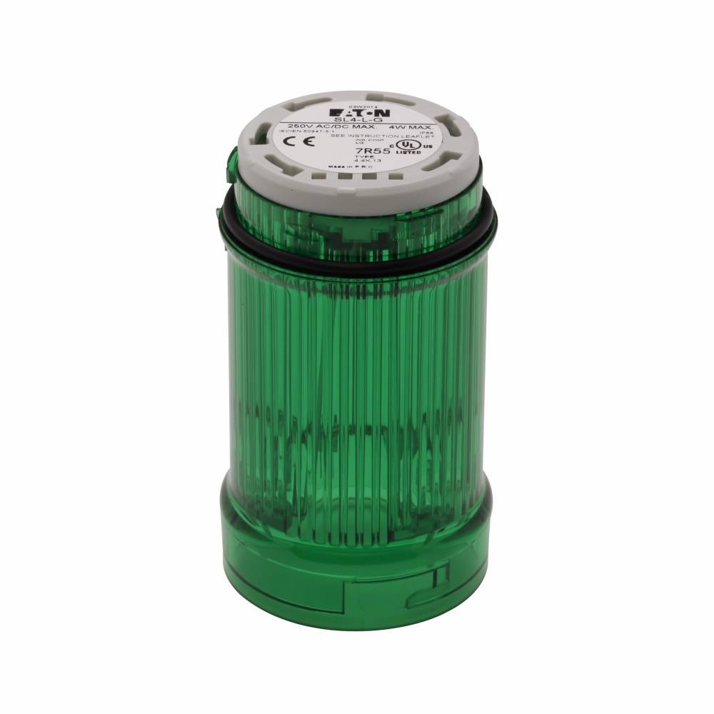 EATON SL4-L24-G Light Module With LED, 24 VAC/VDC, 40 mm Dia, Green