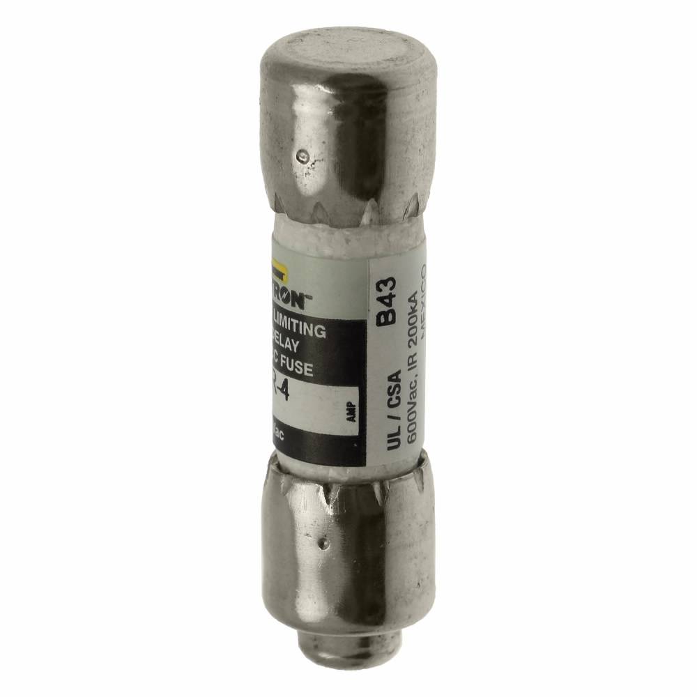 Bussmann CC-Tron® FNQ-R-4 Current Limiting High Inrush Time Delay Fuse, 4 A, 600 V, 200 kA Interrupt, CC Class, Cylindrical Body