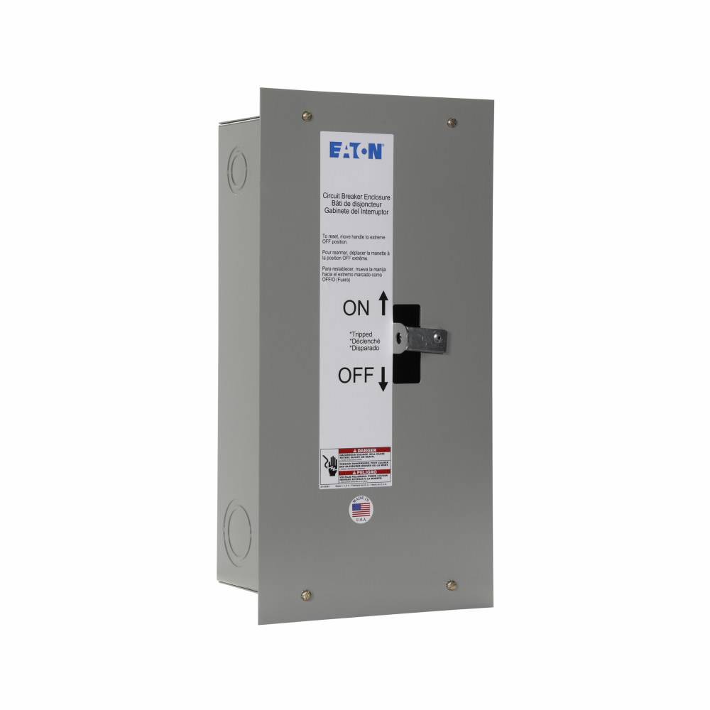 EATON FFDN100 C Series Dustproof Circuit Breaker Enclosure, 6.28 in L x 9.72 in W x 18.81 in H, NEMA 1/3R/4/4X/5/12 NEMA Rating, Stainless Steel