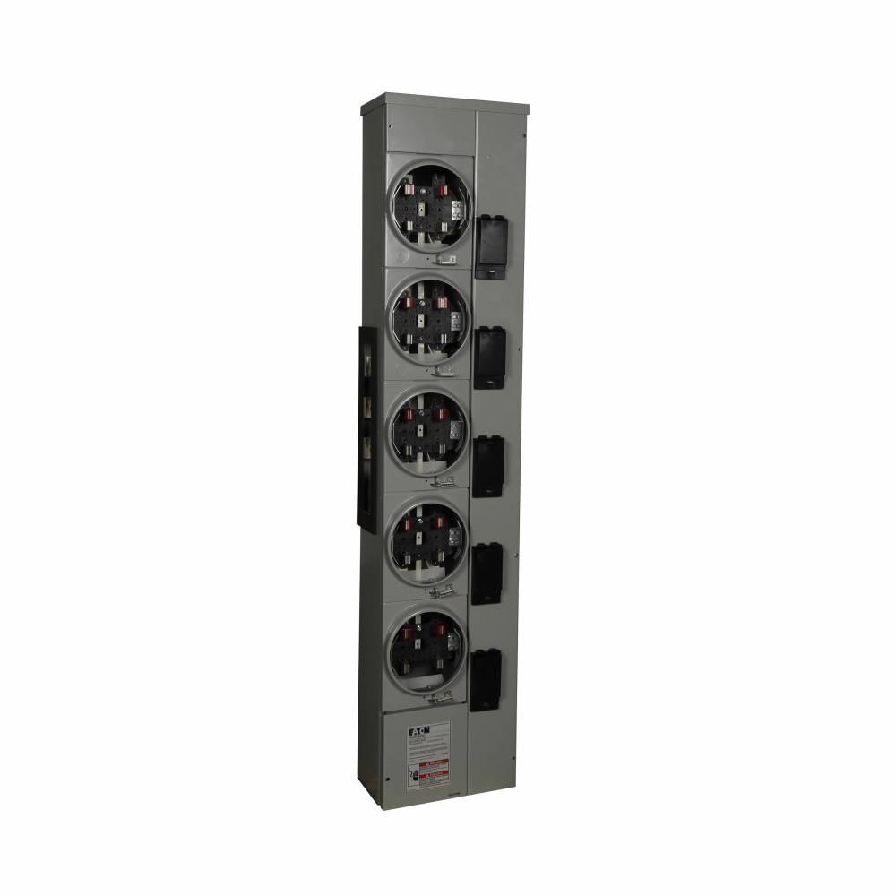 EATON 1MM512RRL 5-Socket Multiple Metering Meter Stack Module, 120/240 VAC, 125 A, 1 ph Phase, NEMA 3R Enclosure