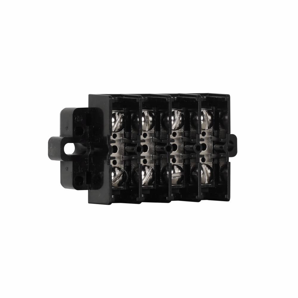 EATON TBU4 NEMA Modular Universal Mounting Block, 600 V, 50 A, 8 AWG Wire, 4 Poles, Base Mount