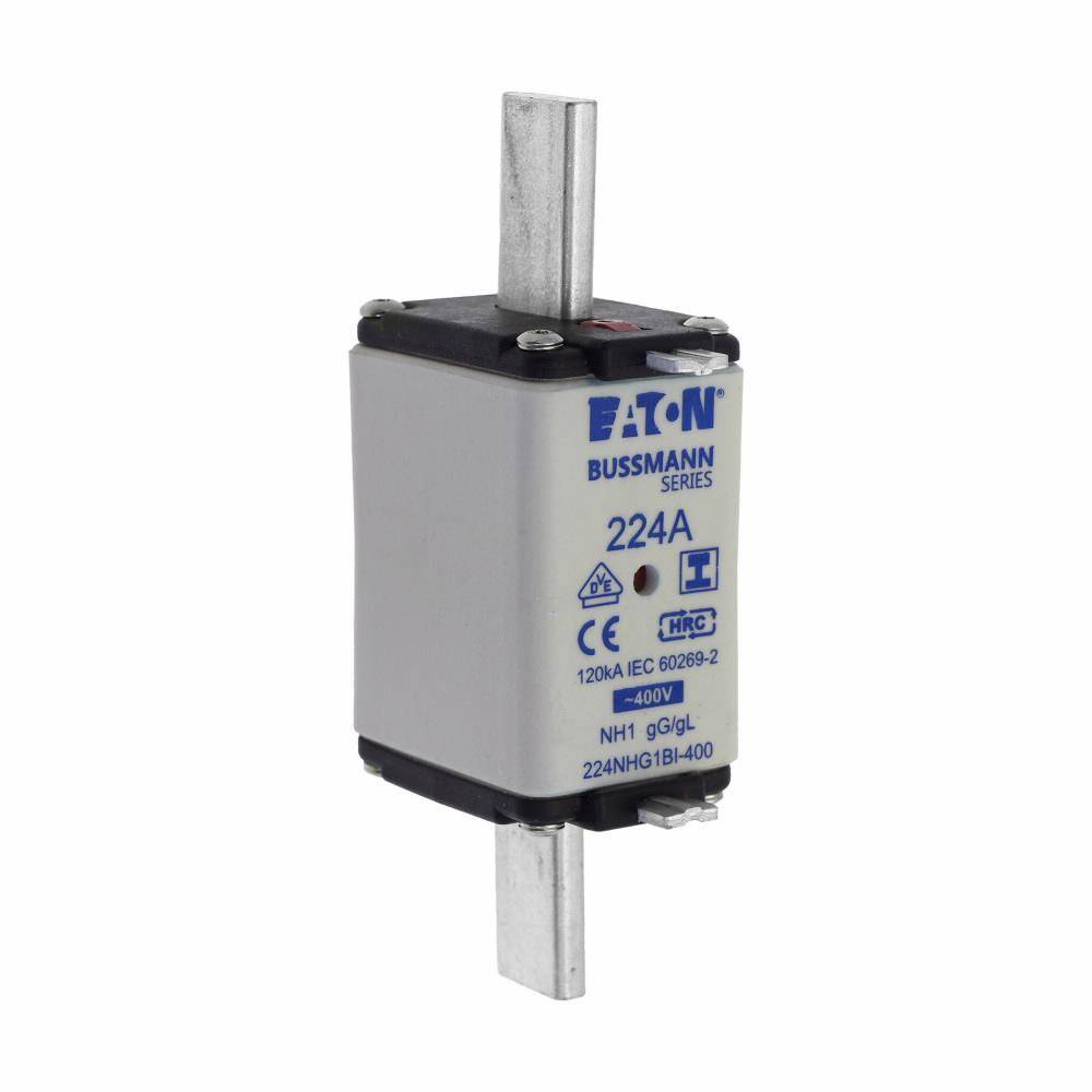 Bussmann 224NHG1BI-400 Size 1 Dual Indicator Low Voltage NH Fuse Link, 400 V, 224 A, For Use With Class C/gG/gL Fuse, Ceramic