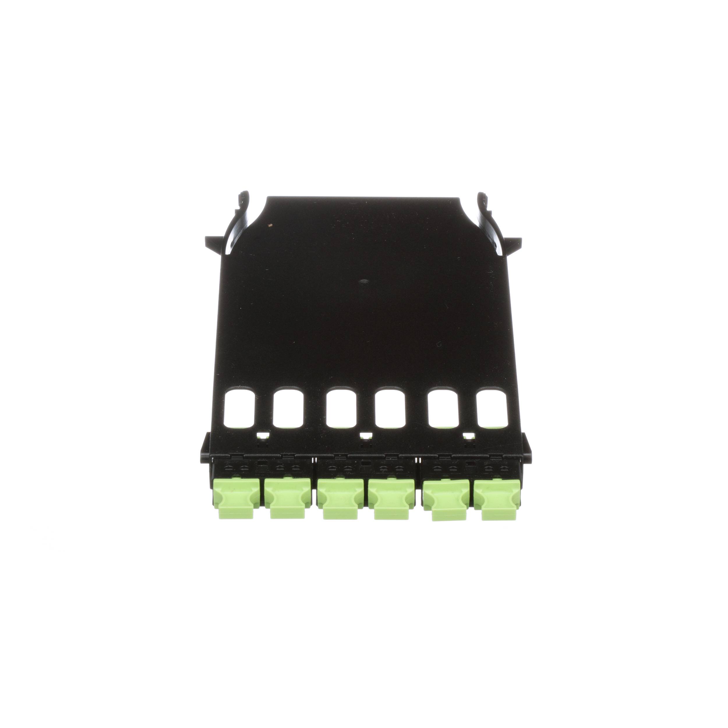 Panduit® HD Flex™ FHMPW-6-ABL 6-Port Type A Key Up to Key Down Fiber Adapter Panel, MPO End A,) OM5 Multi-Mode Fiber
