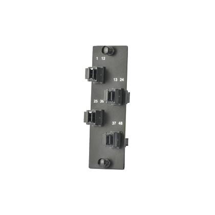 Panduit® Opticom® FAPV0412BLMPO Loaded Fiber Optic Adapter Panel, MPO™ End A, (6) OM1/OM2/OM3/OM4/OS1/OS2 Fiber
