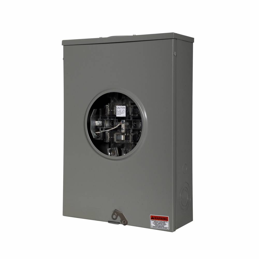 EATON 1007670ECH 1-Position 4-Wire Lever Bypass Meter Socket, 600 VAC, 200 A, 3 Phase