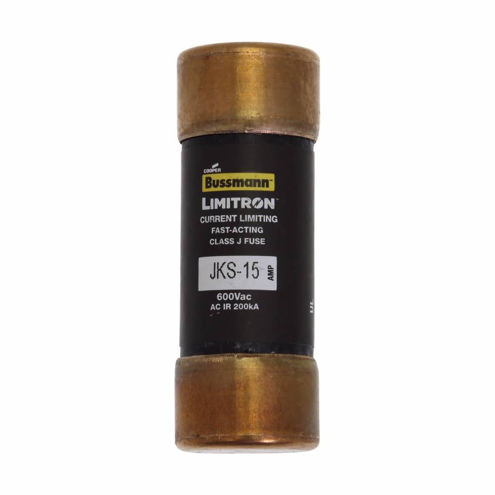 Bussmann Limitron™ JKS-15 Fast Acting Current Limiting Low Voltage Fuse, 15 A, 600 VAC, 200 kA Interrupt, J Class, Cartridge Body