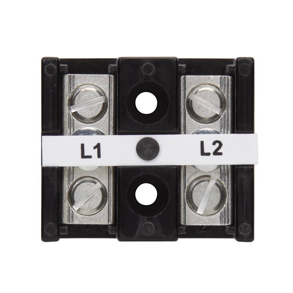 EATON 14002-2A Power Terminal Block, 600 V, 115 A, 14 to 2 AWG Cu, 8 AWG Al Wire