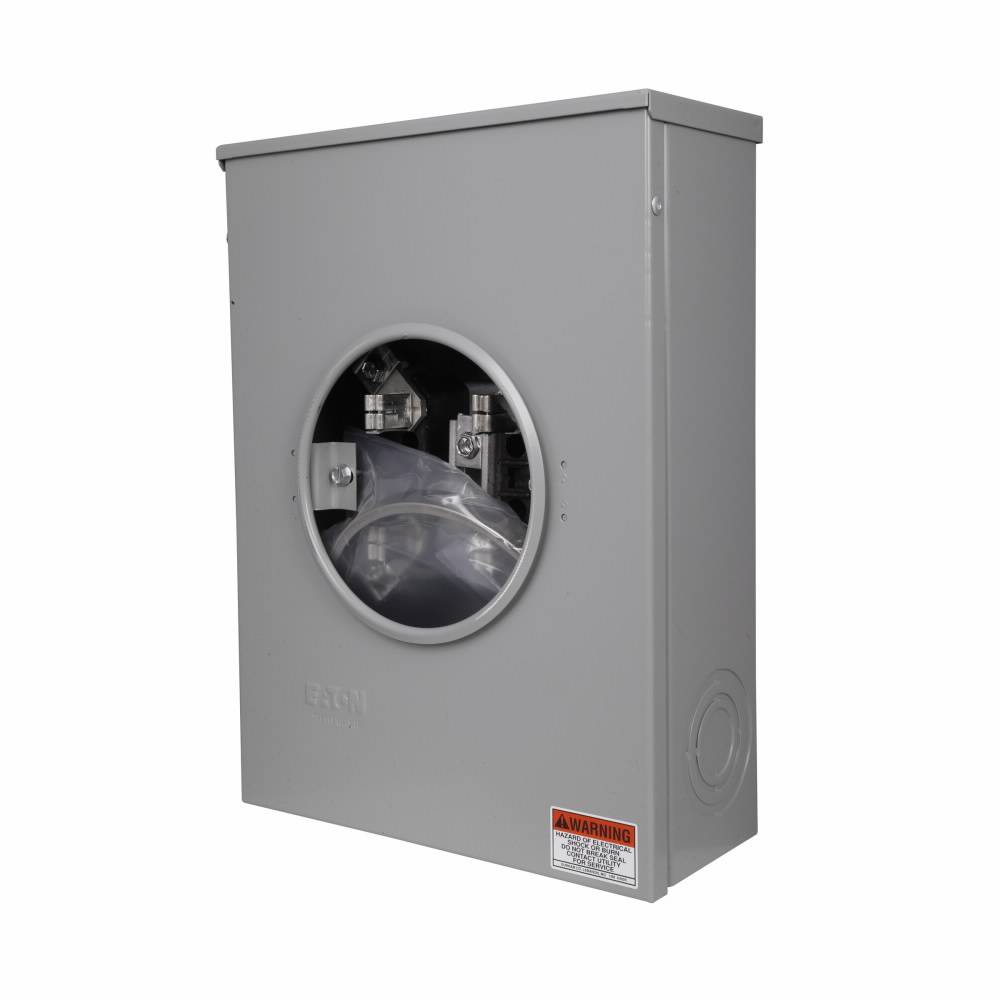 EATON Cutler-Hammer 1009424CH 3-Wire 1-Position Residential Service Single Meter Socket, 600 VAC, 200 A, 1 Phase