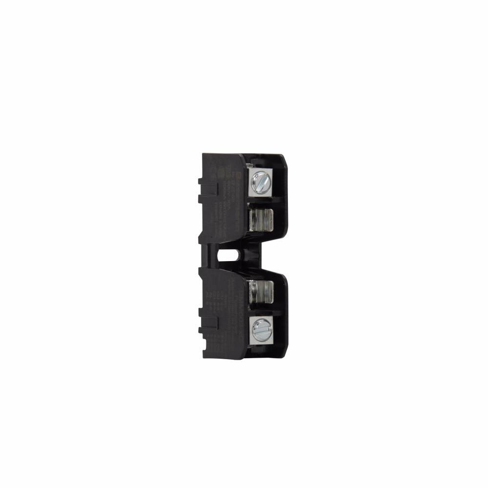 Edison BMM603-1C Modular Midget Fuse Block With Wire Connector, 600 VAC, 30 A, 14 to 2 AWG, 8 to 2 AWG Wire, 1 Pole