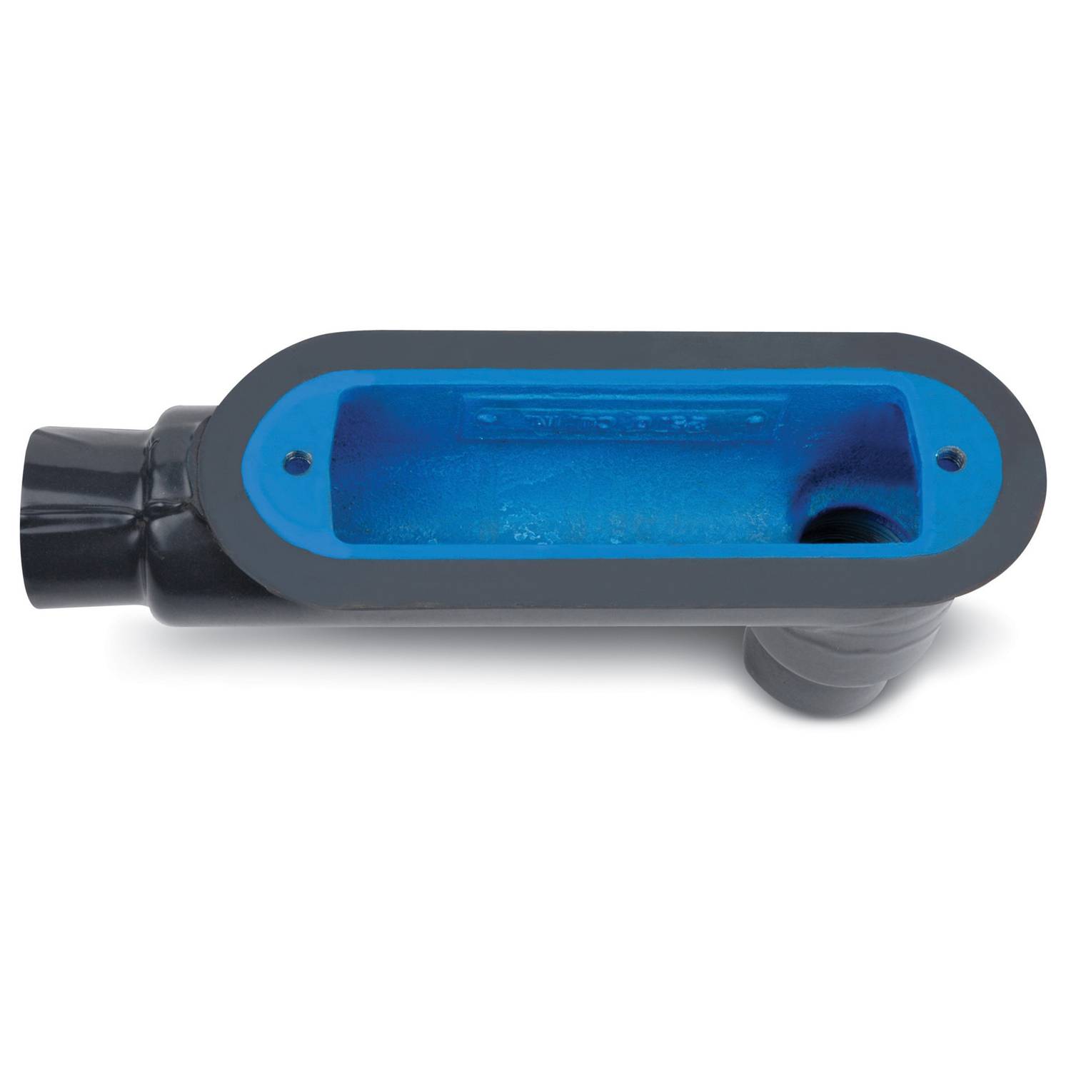 Ocal® OCAL-BLUE® BLB5-G Type LB Conduit Body With Cover and Gasket, 1-1/2 in Hub, Mogul Form, Iron, Electro Galvanized