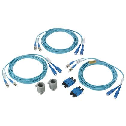 Panduit® Opti-Core® 10Gig™ FR16S2-R2KIT 1-Fiber OM1 Multimode Riser (OFNR) Fiber Optic Reference Cable Assembly Kit, ST Simplex End A, ST Simplex End B, Orange