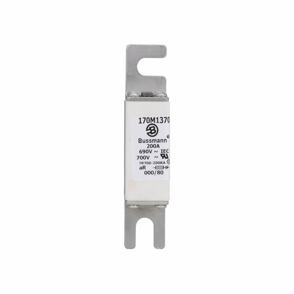 EATON 170M1370 Fast Blow High Speed Fuse, 200 A, 690/700 VAC, 200 kA Interrupt, Class: AR, Square Blade Body
