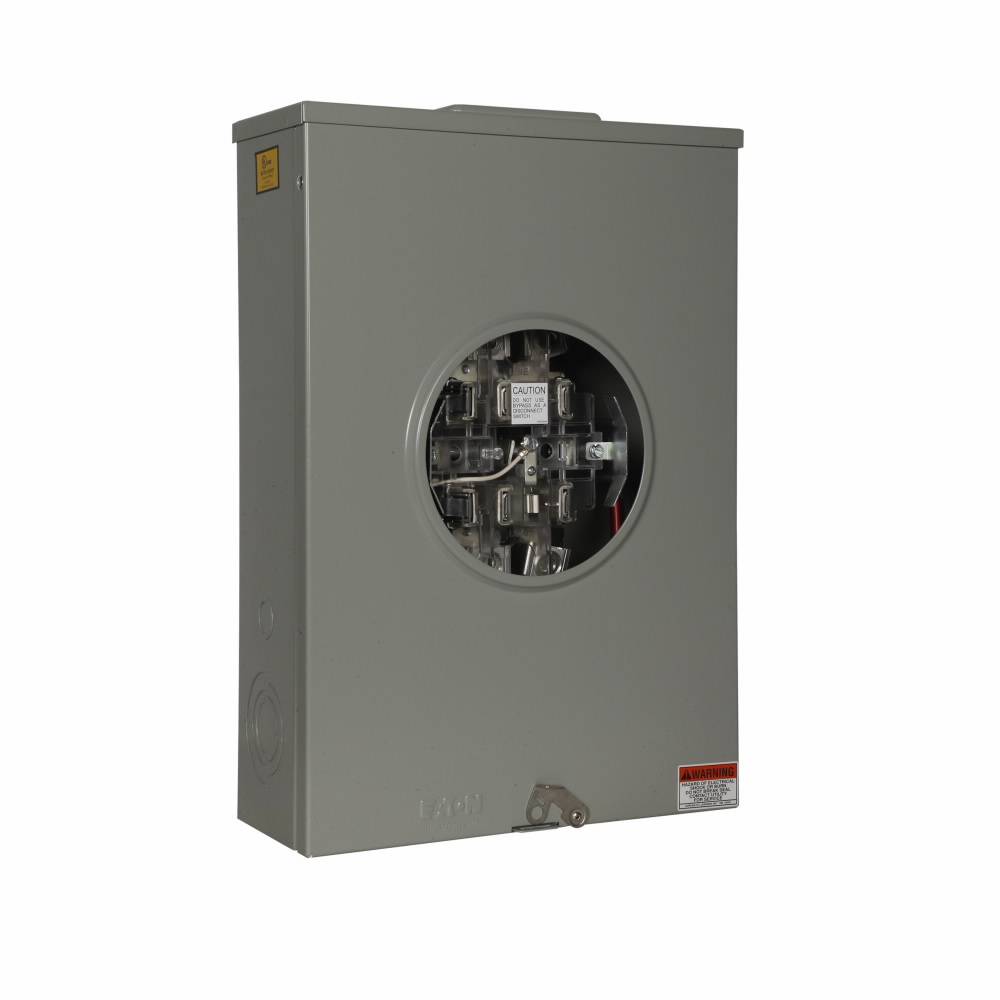 EATON 1008801EXCH 1-Position 3-Wire Lever Bypass Meter Socket, 600 VAC, 200 A, 1 ph Phase