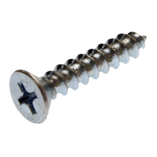 Metallics JTSF12 Tapping Screw, #6, 1/2 in OAL, Flat Head, Phillips® Drive, Steel, Zinc Chromate