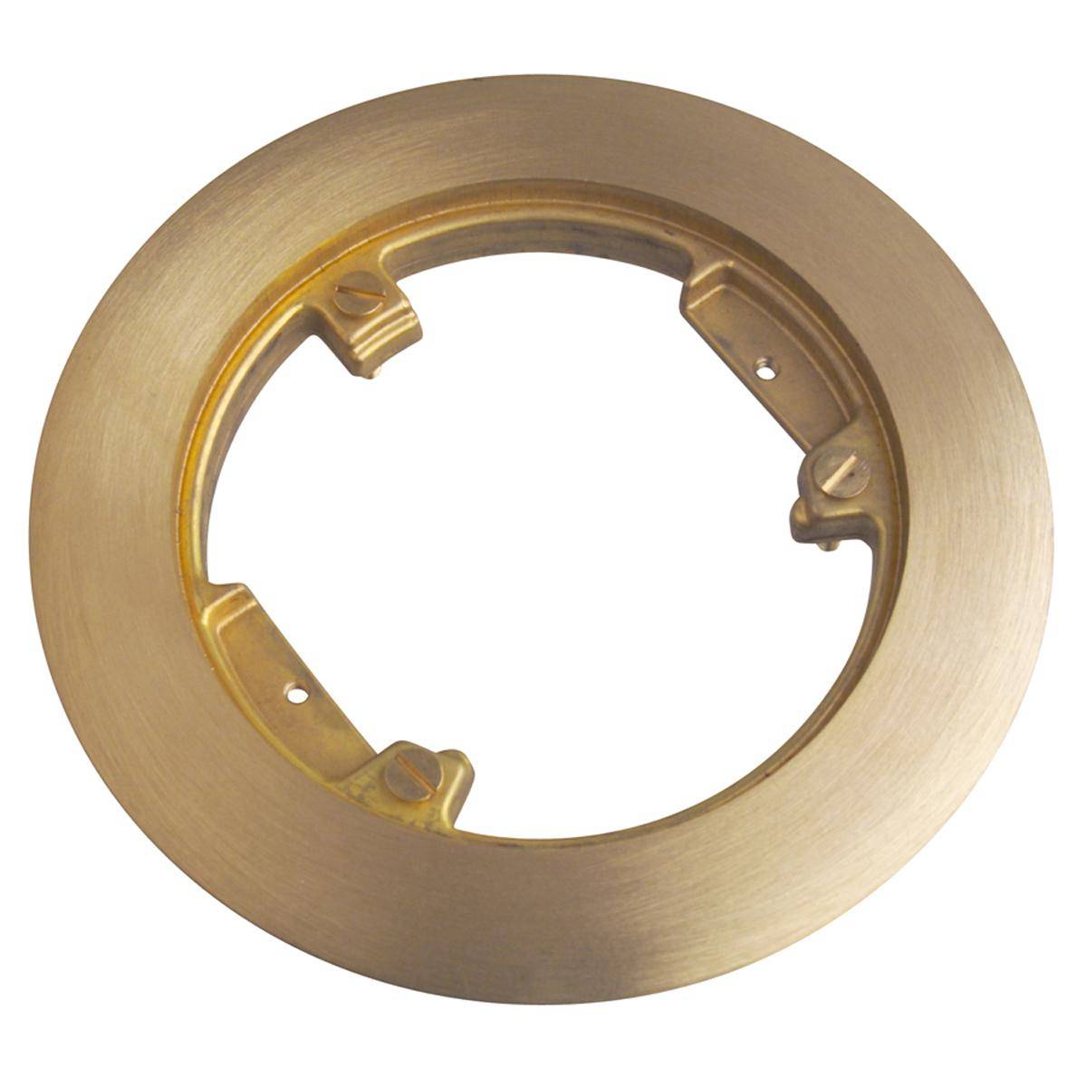 Steel City® P-60-CP 1-Piece Recessed Service Carpet Plate, 5-11/16 in Dia, Brass