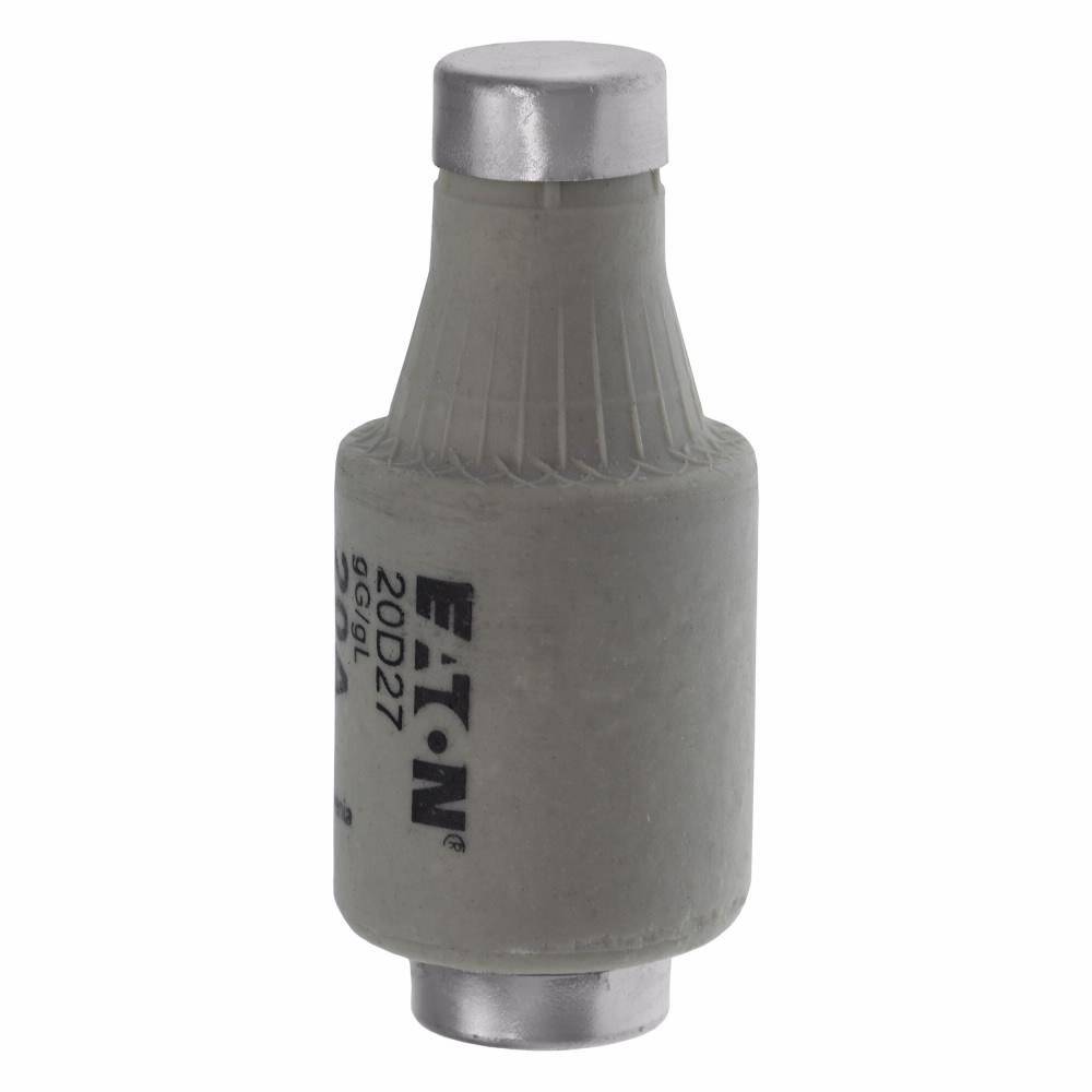 Edison 20D27 Low Voltage Time Delay Diazed Fuse Link, 20 A, 500 VAC, 100 kA Interrupt, Class: gG/gL, Round Body