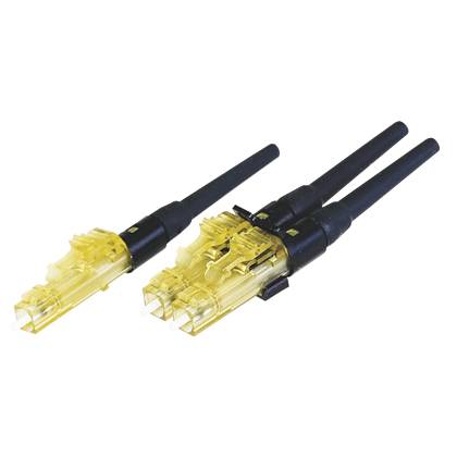 Panduit® OptiCam® FLCDMC5BLY Pre-Polished Fiber Optic Connector, LC Duplex Connector, OM2 Multi-Mode Fiber, 900 um Tight Buffered Fiber, Zirconia Ceramic Ferrule