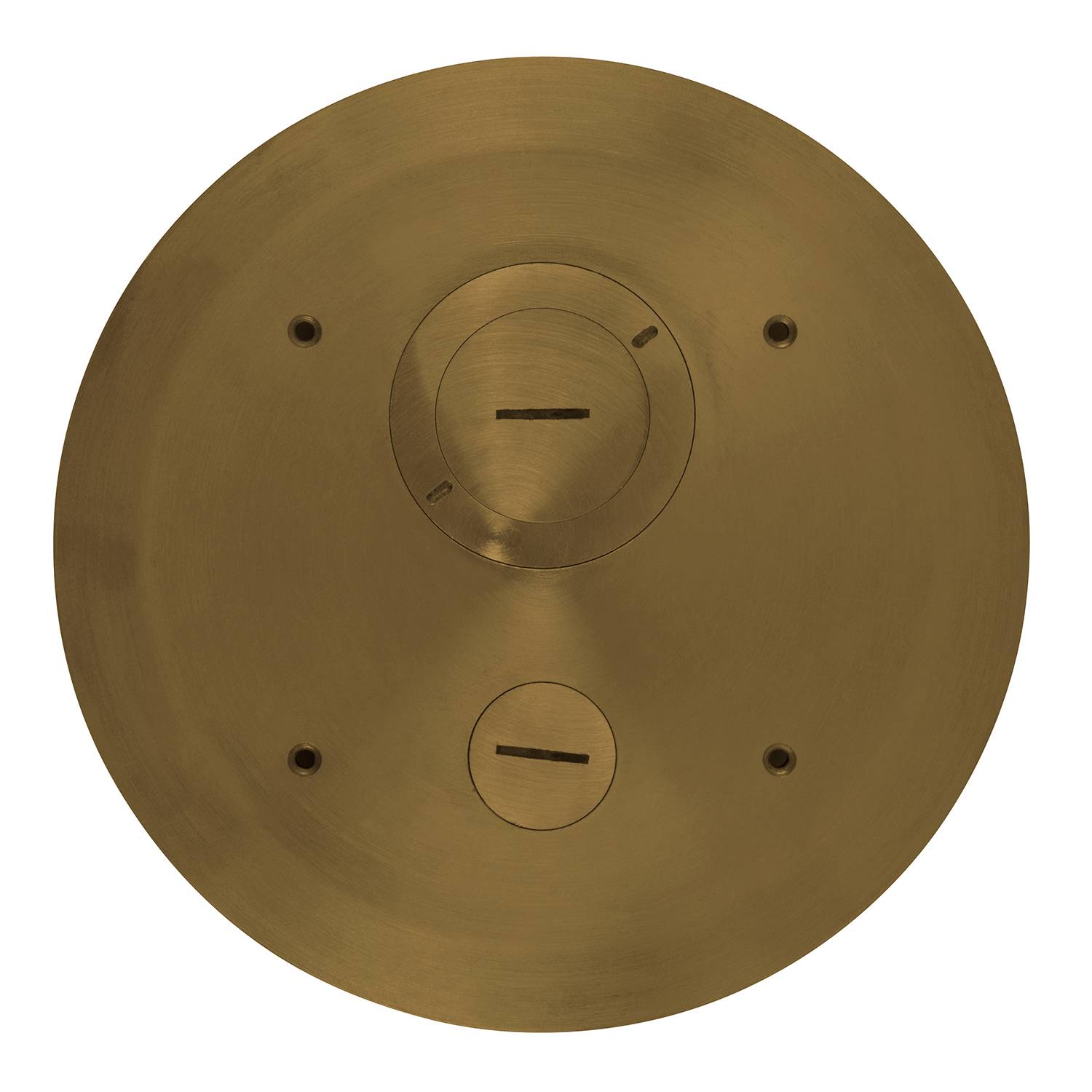 Steel City® FFPT6-CVR-BRS Poke-Through Cover, 8 in Dia, Brass