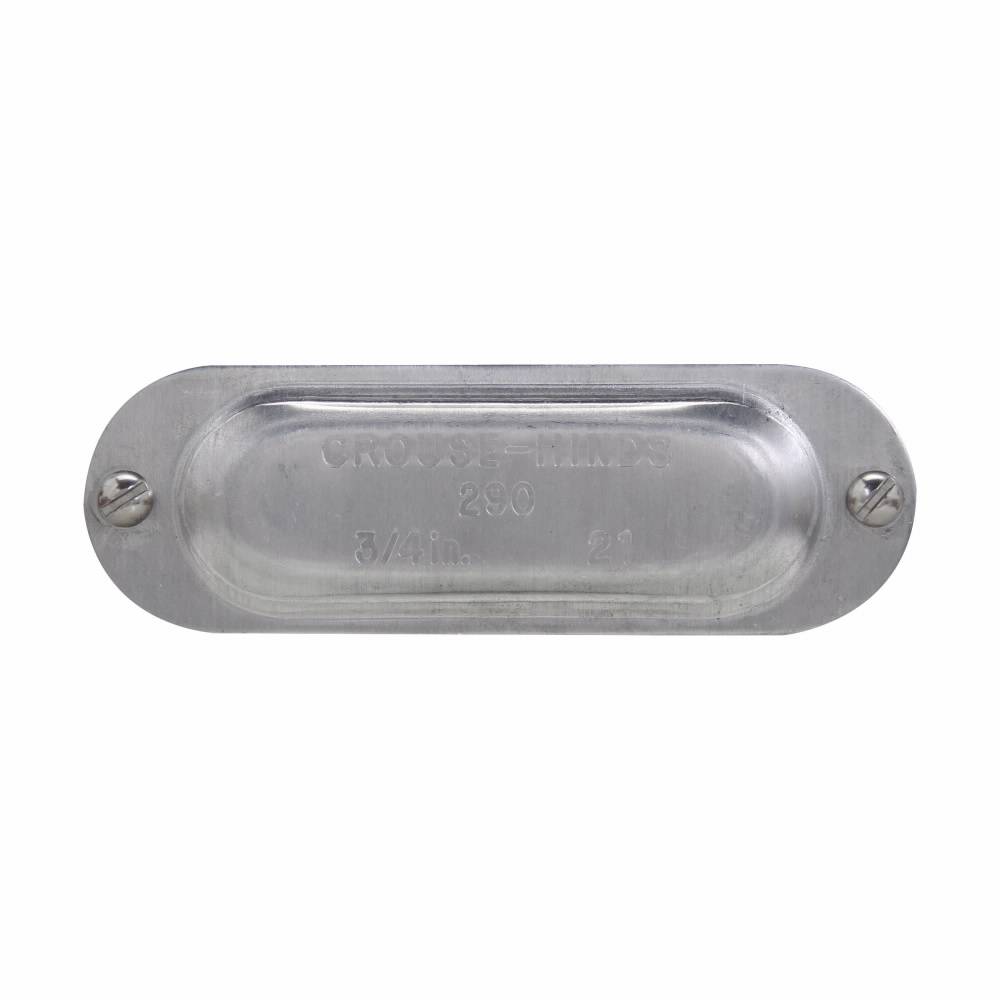 Crouse-Hinds Condulet® 190 Mark 9 Blank Cover With Self-Retaining Cover Screw, 1/2 in Hub, For Use With Condulet® Rigid Conduit Bodies, Sheet Aluminum