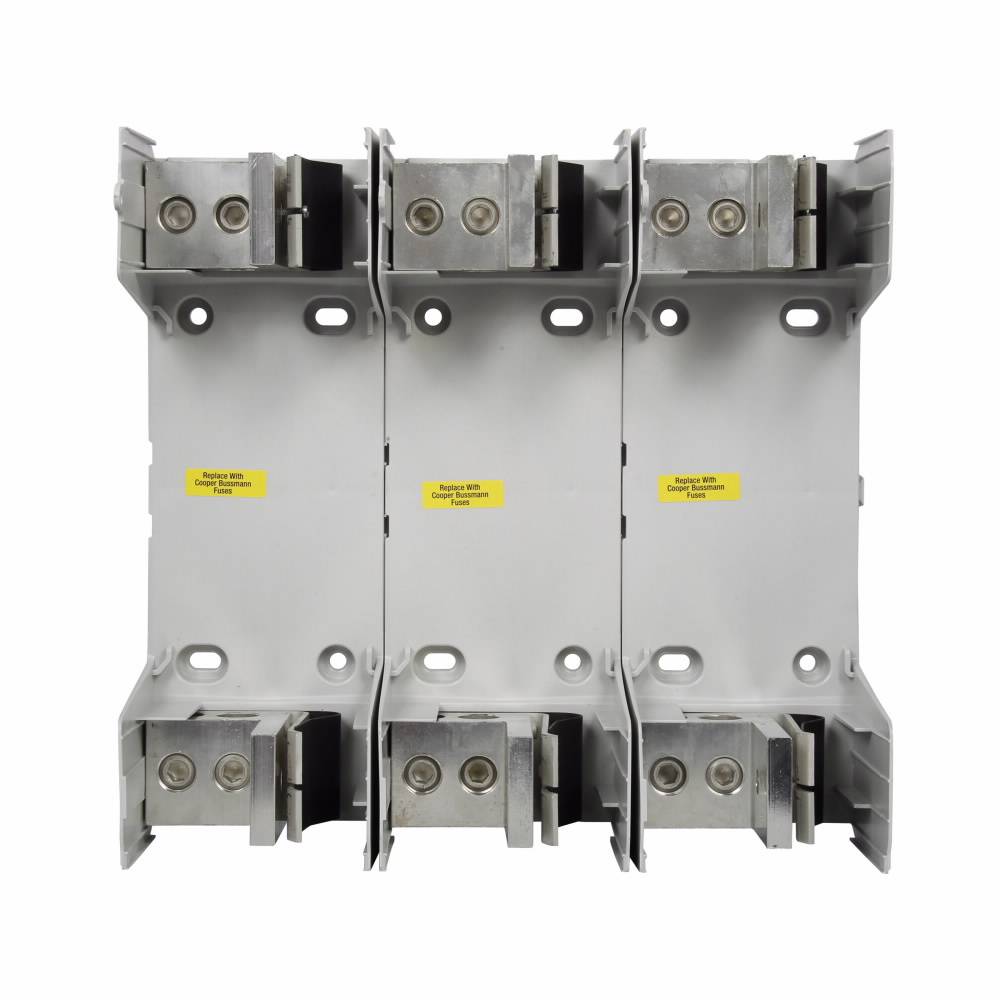 Edison HM60600-3CR HM600 Modular Fuse Block, 600 VAC, 600 A, H Class, 4 AWG to 500 kcmil Wire, 3 Poles