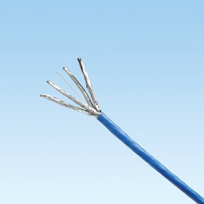 Panduit® PanNet® PUFP6X04BU-UG Cat 6A Plenum U/FTP Flame-Retardant Shielded Cable, Reel Packaging, 80 VAC, (4) 23 AWG Copper Conductor, 1000 ft L