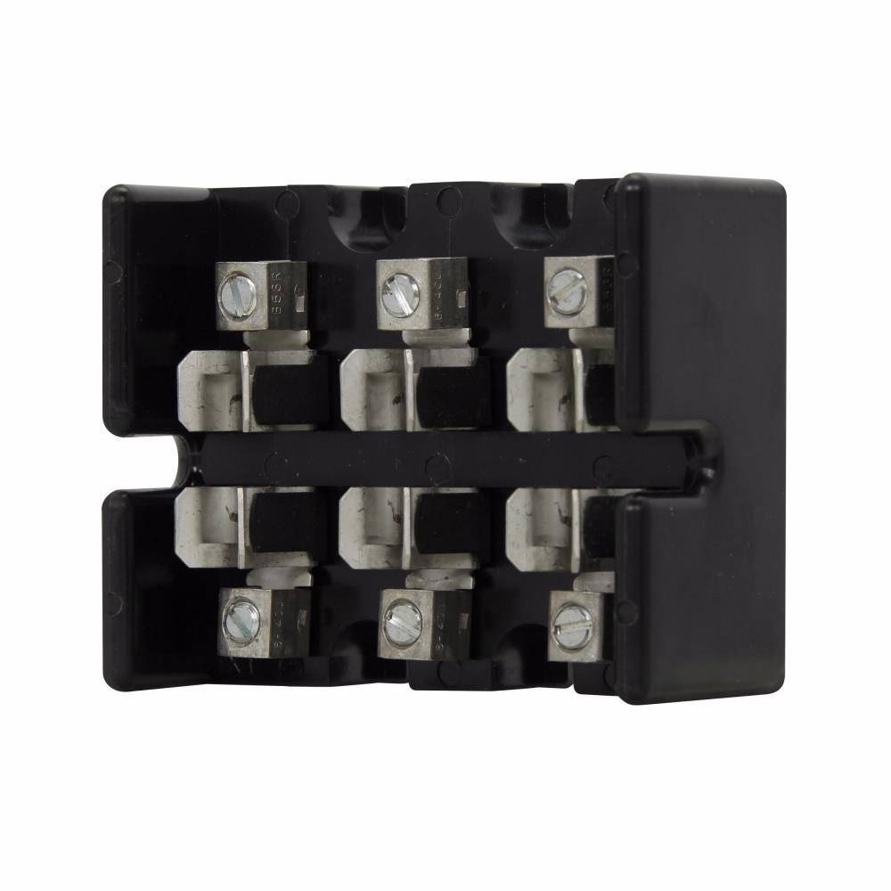 Edison T30030-3CR Open Style Fuse Block, 300 VAC/VDC, 1/2 to 30 A, T Class, 2 AWG Wire, 3 Poles