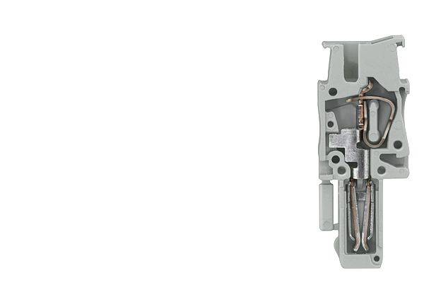 Siemens 8WH90401BB01 Non-Bridgeable Plug-In Coupling With 0.08 to 2.5 sq-mm Spring Loaded Connection, 500 VAC, 24 A, Middle Construction, DIN Rail Mount