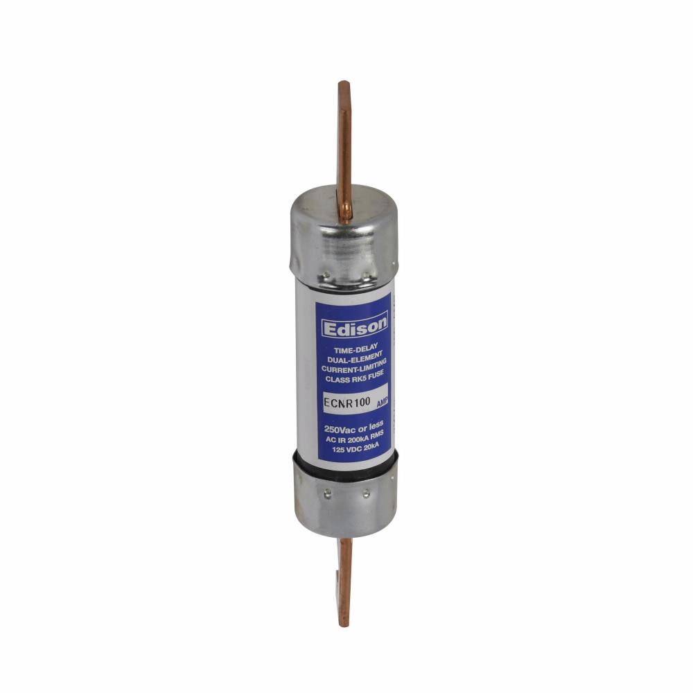 Bussmann Bullet™ ECNR100 Current Limiting Time Delay Fuse, 100 A, 250 VAC/125 VDC, 200 kAIC Interrupt, RK5 Class, Cylindrical Body