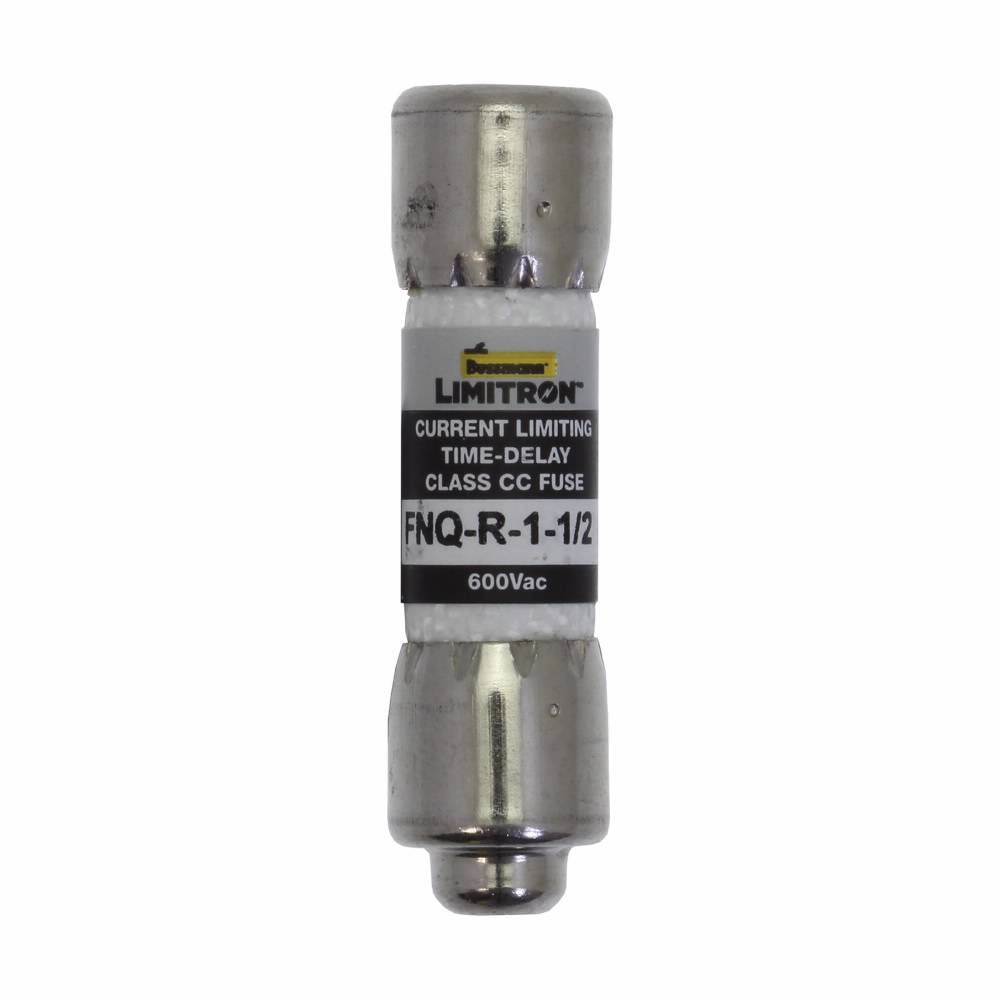 Bussmann CC-Tron® FNQ-R-1-1/2 Time Delay Fuse, 1.5 A, 600 V, 200 kA Interrupt, CC Class, Cylindrical Body