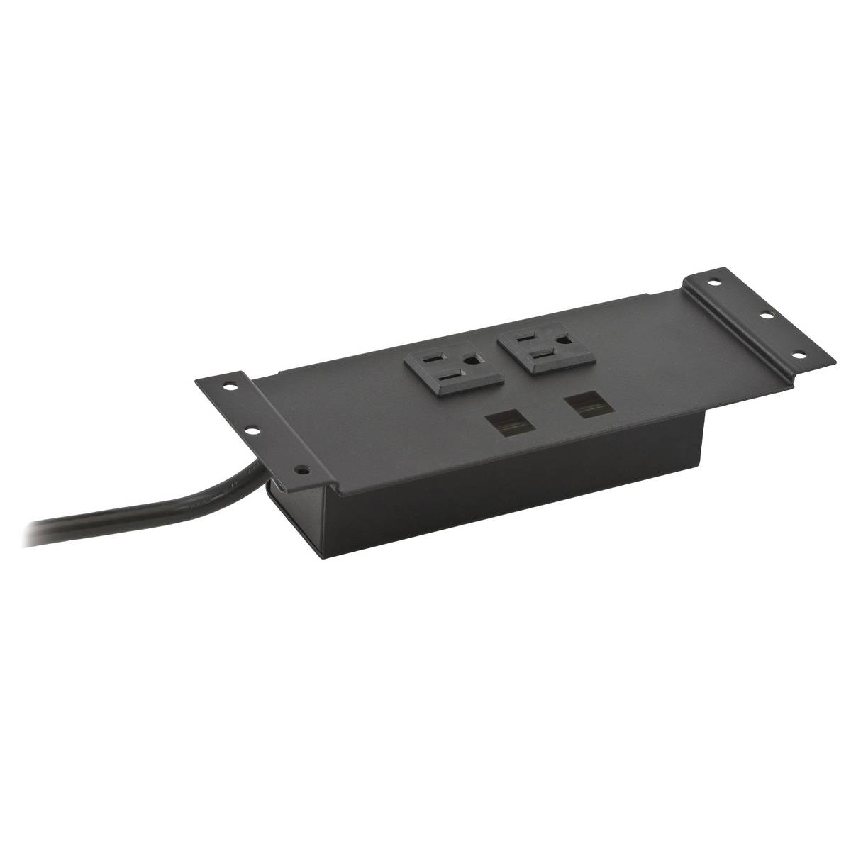 PREMISE WIRING WSBF22BK Fabricated Grommet Style Standard Work Surface Box, Composite, 4 Outlets