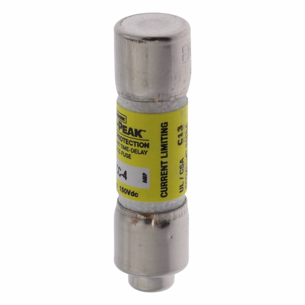 Bussmann Low-Peak™ LP-CC-4 Current Limiting Time Delay Fuse, 4 A, 600 VAC/150 VDC, 20/200 kA Interrupt, CC Class, Cylindrical Body